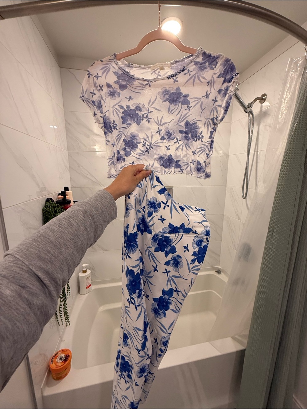 LoveShackFancy Blue & White Floral Two-Piece Set